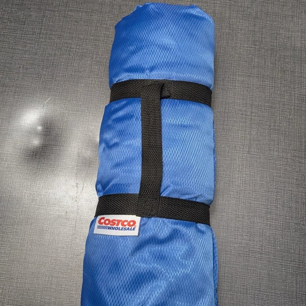 COSTCO Blue Stadium Roll Up Travel Blanket Throw 46 X 54'' Fleece & TEK New